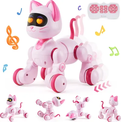 Produktbild von VEVOR Ferngesteuertes Katzenspielzeug, RC-Katze, programmierbares, intelligentes, interaktives Roboter-Haustier für Kinder mit Touch-Steuerung, laufende, singende, tanzende RC-Stunt-Spielzeugkatze