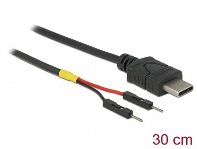 Produktbild von DeLOCK 85420, 0,3 m, USB C, Schwarz