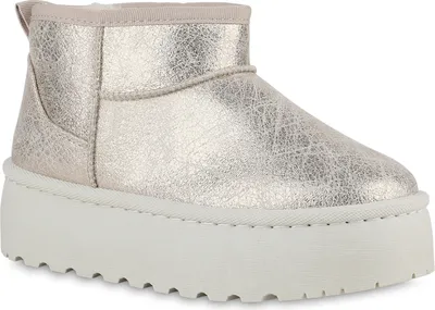 Produktbild von VAN HILL Damen Warm Gefütterte Plateau Boots Stiefeletten Schuhe 840485, Farbe: Gold, Größe: 41