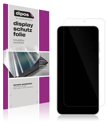 A product shot showing the packaging for screen protectors and a screen protector applied to a smartphone.