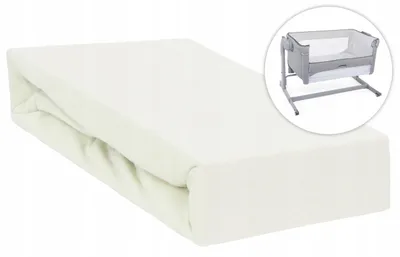 Produktbild von Spannbettlaken 50x83 cm passend für Chicco Next2Me & Beistellbetten, 100% Baumwolle mit Rundumgummi,