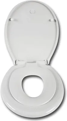 Produktbild von Toilettensitz aus Kunststoff mit Kindersitz und Absenkautomatik | Weiß