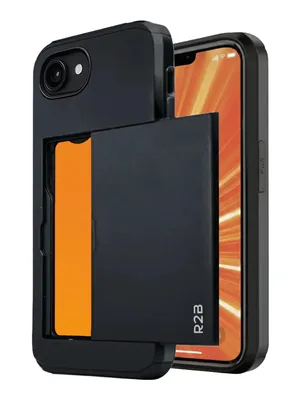 Productafbeelding van R2B iPhone 17e Hoesje met Pasjeshouder – 3 Pasjes – Incl. Screenprotector