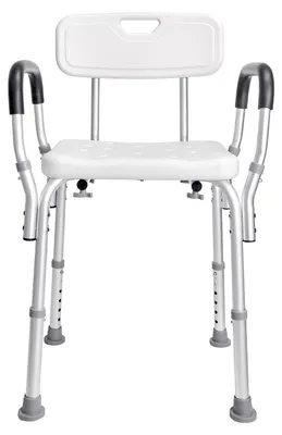 Produktbild von Duschhocker Duschstuhl 390–520 mm Höhenverstellbar, Badhocker Badsitz 158,8 kg Tragfähigkeit