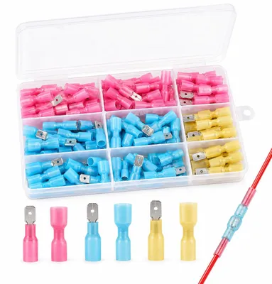 112 Kabelverbinder mit Schrumpfschlauch, Crimpverbinder-Set