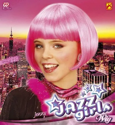 Produktbild von Glatte Bob-Perücke Spassperücke neon pink
