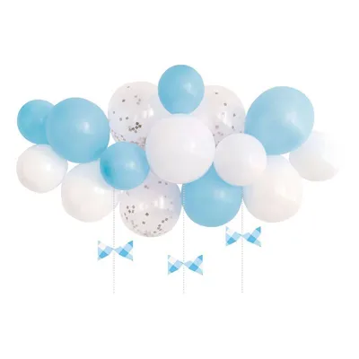 Produktbild von Luftballon Deko Set hellblau weiß