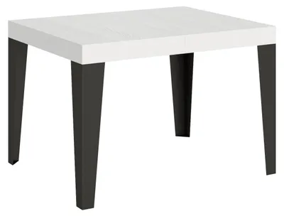 Immagine prodotto di Tavolo Allungabile 110-194x70x77 cm Flame Bianco Frassino e Antracite