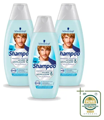 Image de 3 flacons de shampooing antipelliculaire Schwarzkopf à l'aloé vera - 400 ml - Pack économique - 3 pièces