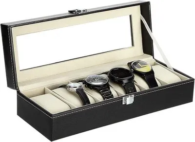Productafbeelding van Famanu horlogebox voor 6 horloges - compact en draagbaar