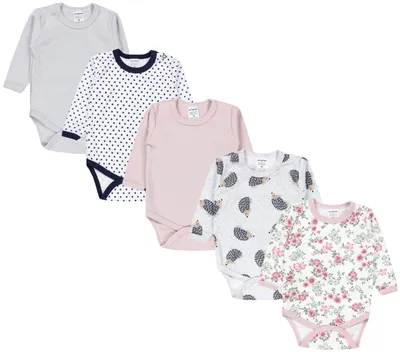 Produktbild von TupTam Mädchen Baby Body Langarm Unifarben 5er Pack, Farbe: Farbenmix 5, Größe: 92