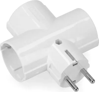 Zdjęcie produktu dla Edm Remove 3 Gniazda 16a 250v Biały Jeden Rozmiar / Wtyczka EU 220V Biały Jeden Rozmiar