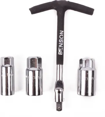Obrázok produktu pre Benson 011160 Sada kľúčov na zapaľovacie sviečky auto motorka 16-18-21 mm 4 ks.