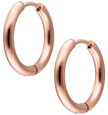 Produktbild von Wildcat Ohrringe - Little Hoops - Roségold, 14,0 mm - Chirurgenstahl 316L - wasserfest, langlebig, hautverträglich, Roségold