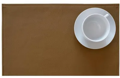 Produktbild von Monaco Tischsets XL 2er Set 48x35 cm – Kunstleder (vegan) – Mokka