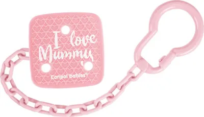 Produktbild von Canpol Babies I Love Mummy acuszek do smoczka uspokajajcego rowy 2/434, 1 sztuka