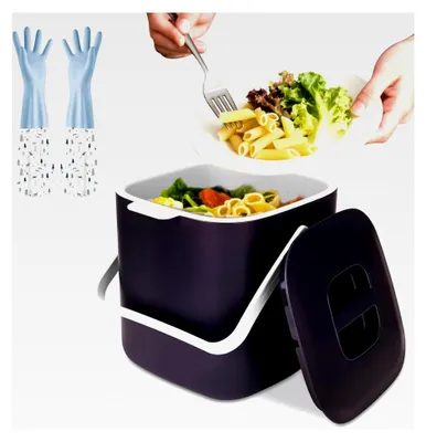 Produktbild von Biomülleimer für die Küche, Komposteimer mit Deckel, kleiner Mülleimer für Biomüll, geruchsdicht, herausnehmbarer Inneneinsatz, leicht zu reinigen