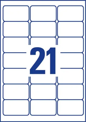 Image de Avery - L7160-100 (21 étiquettes/feuille)
