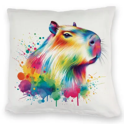 Produktbild von Capybara Aquarell Kuschelkissen