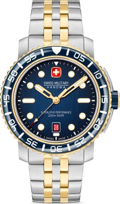 Produktbild von SWISS MILITARY HANOWA Herrenuhr Quarzuhr silber / gold / blau onesize Herren 44 SMWGH0001702, SMWGH0001703, SMWGH0001760, SMWGH0001761