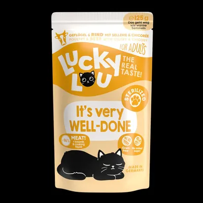 Produktbild von Lucky Lou Lifestage Sterilized Geflügel & Rind 16x 125 g