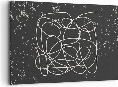Produktbild von Bild auf Leinwand - Leinwandbild - Einteilig - Modern Linie Schwarz - 100x70cm - Wand Bild - Wanddeko - Wandbilder - Leinwanddruck - Bilder - Wanddekoration - Leinwand bilder - AA100x70-4649