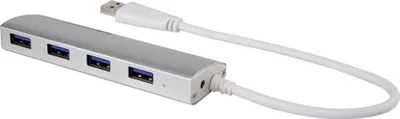 Produktbild von Renkforce RF-3703155 USB-Hub 4 Port USB-A USB 3.0 5 GBit/s Aluminium