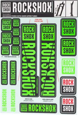 Immagine prodotto di RockShox Set Decor Rockshox 35 Mm Verde 2018+