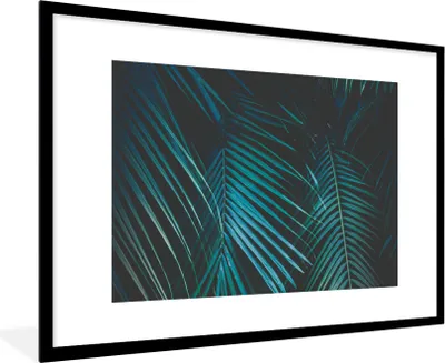 Produktbild von MuchoWow® Gerahmtes Poster Palme - Palmenbaum - Tropisch 90x60 cm - Poster mit Schwarzem Bilderrahmen Wandposter Rahmen Foto Bilder - Wanddekoration - Fotos