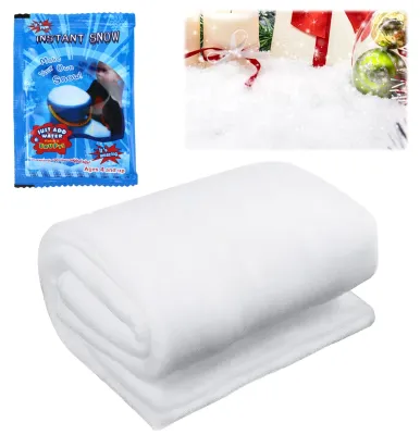 Schneedecken-Set, Kunstschneematte 157 x 40 cm + 40 g Schneepulver, weiß
