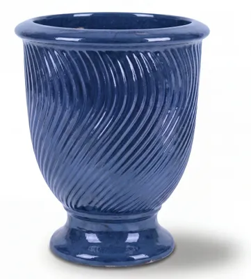 Zdjęcie produktu dla Doniczka ceramiczna Provencelia MORGANE Azurowy, Ø32 cm x H39 cm, mrozoodporna