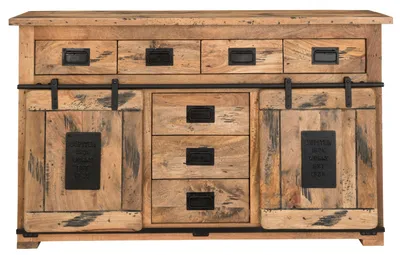 Produktbild von Holz-Sideboard aus Mangoholz 150x45x90cm Serie Florenz