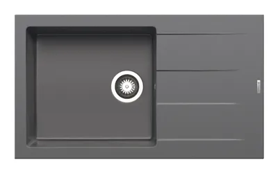 Produktbild von PYRAMIS Spüle ATHLOS 86x50 PLUS in IRON GREY mit Excenterbedienung / Granitspüle / Steinspüle / Ausschnitt 840 x 480 mm