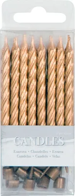 Obrázok produktu pre Folat 22905, Sviečky, Zlato, 16 kusov
