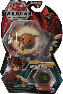 Produktbild von SPIN MASTER BAKUGAN 20107953 Battle Planet – Aurelus Pegatrix – 5cm Actionfigur & 1 Charakterkarte