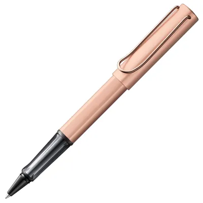 Produktbild von LAMY Lx rosegold Tintenroller Griff Alu Gehäuse Tintenrollermine M 63 Strichbreite M in schwarz Metalletui