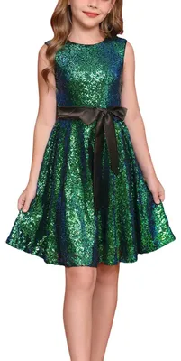 Produktbild von A-Linien-Festkleid mit Pailletten und Schleife