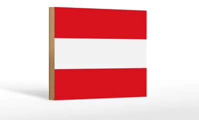 Produktbild von Holzschild Flagge Österreich 18x12cm Flag of Austria