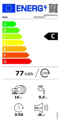 Image de Beko bPRO 500 BDFN36640XC Pose libre 16 couverts C