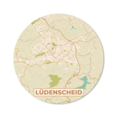 Produktbild von MuchoWow® Mauspad Mousepad Karte - Lüdenscheid - Karte - Stadtplan - Vintage 20x20 cm - Mousepads - Maus Mat - Pad - Mausunterlage - Schreibtischmatte