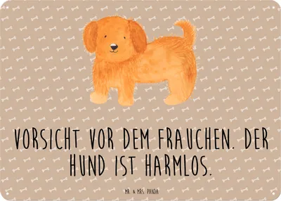 Produktbild von Mr. & Mrs. Panda tafel Hund Flauschig DIN A3 - Hundeglück - Geschenk, Metallbild, Wandbild, Hundemama, Witzig, Sprüche, Türschild, Hundeliebe, Hunde, Schild, Metallschild