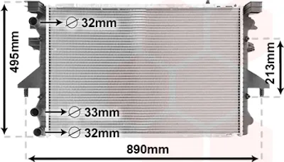 Immagine prodotto di radiatore 2.0i 8V (±AC), 1.9TDi (±AC) [710*463*24] saldato 58002230