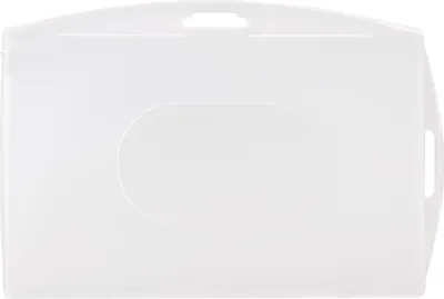 Obrázok produktu pre Držiak na firemné odznaky 64x96mm akrylový transparentný matný PU=10 kusov