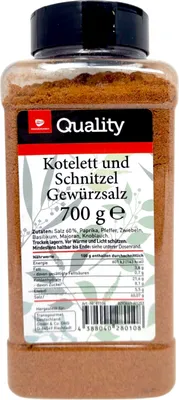 Produktbild von TGQ Kotelett und Schnitzel Gewürzsalz 700g Dose Gewürz