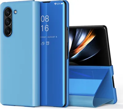 Produktbild von König Design Hülle kompatibel mit Kunstleder Handyhülle - Handy Case Blau