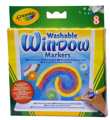 Zdjęcie produktu dla Flamastry Zmywalne Do Szkła 8 Kolorów Crayola
