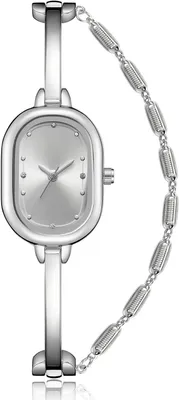 Produktbild von Elegante Damen Armbanduhr mit Edelstahl-Armband Quarzwerk kreatives Design perfektes Geschenk für besondere Anlässe wie Geburtstag und Valentinstag
