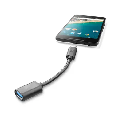 Produktbild von Cellularline Adapter von USB-C auf USB, USB C, USB A, Schwarz