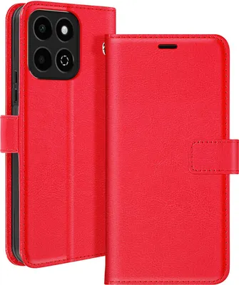 Produktbild von Mayaxess, Honor 200 Smart Wallet Case Standfunktion mit Handschlaufe, Rot