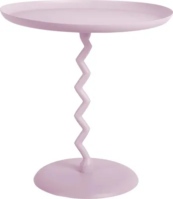 Image de Leitmotiv - Table d'appoint Zig Zag - Violet tendre - Ø40cm